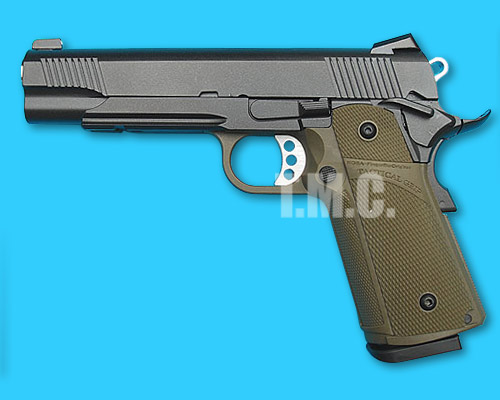 KJ Works Full Metal Hi-Capa 5.1 with Tactical Grip(Gas & CO2 Version)(OD) - Click Image to Close