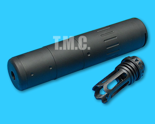 DYTAC M4 2000 QD Silencer with Scar Flashider(14mm-)(Black) - Click Image to Close
