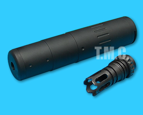 DYTAC M4 2000 QD Silencer with Phantom Flashider(14mm-)(Black) - Click Image to Close