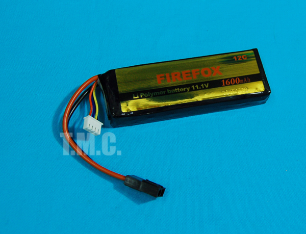 Firefox 11.1v 1600mAh (12C) Li-Polymer Battery Pack with Charger Set - Click Image to Close