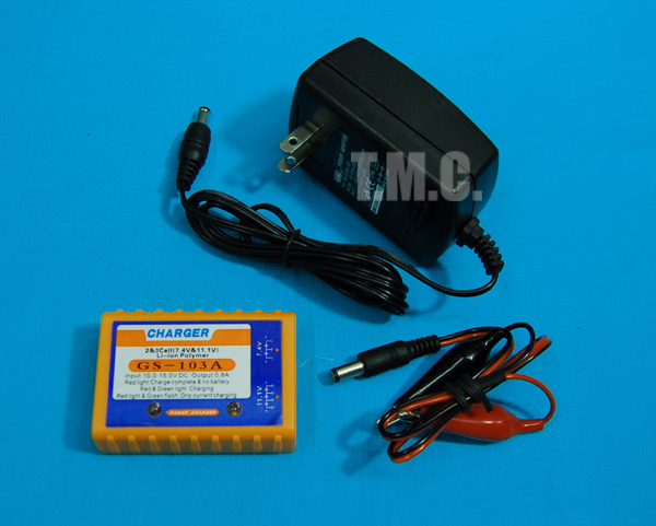 Firefox 11.1v 1600mAh (12C) Li-Polymer Battery Pack with Charger Set - Click Image to Close