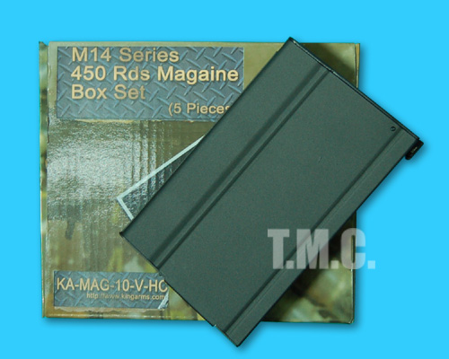 King Arms 450rds Magazine for Marui M14 Box Set - Click Image to Close