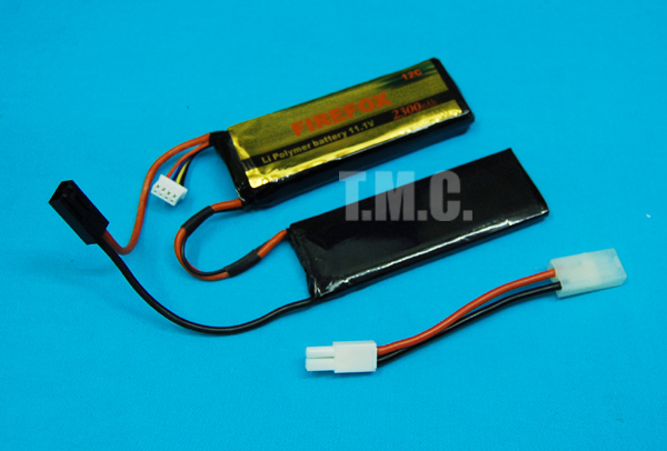 Firefox 11.1v 2300mAh (12C) Li-Polymer Battery Pack(2-pcs) with Charger Set - Click Image to Close