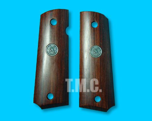 Carom Wood Grip with Eagle Medal for M1911A1 Series - Click Image to Close