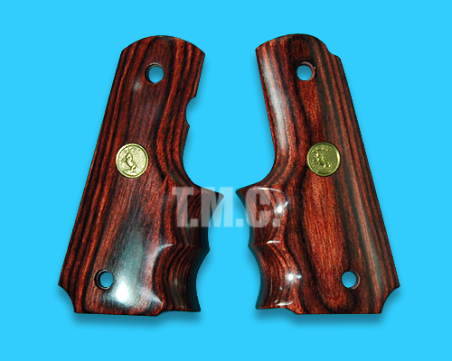Altamont GM-45 Finger Wood Grip with Colt Logo for M1911 Series(Rose) - Click Image to Close