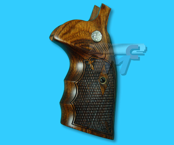Altamont S&W K Frame Combat Diamond Wood Grip for M500/R8 Series(Brown) - Click Image to Close