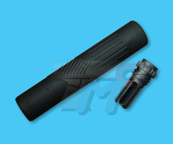 DYTAC Tracer Ready QD Silencer with Tri Lug Flash Hider(14mm+) - Click Image to Close