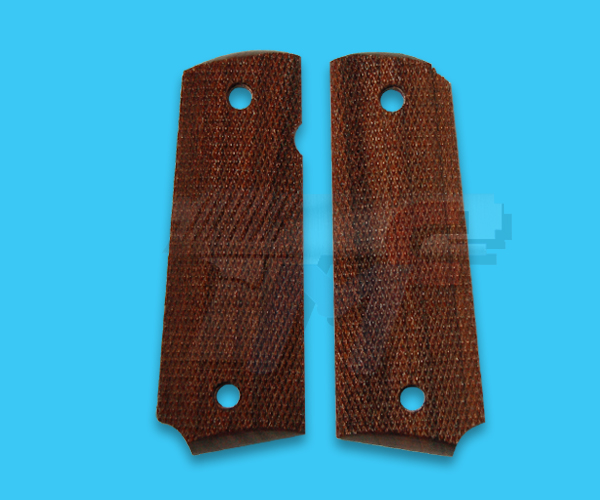 CAW Wood Grip for M1911 Series(Checker) - Click Image to Close