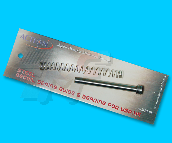 Action Steel Recoil Bearing Spring Guide & Spring for KSC USP .45 Series - Click Image to Close