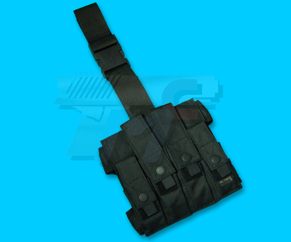 Mil-Force Quadruple Drop Leg MP5 Magazine Pouch(Black) - Click Image to Close
