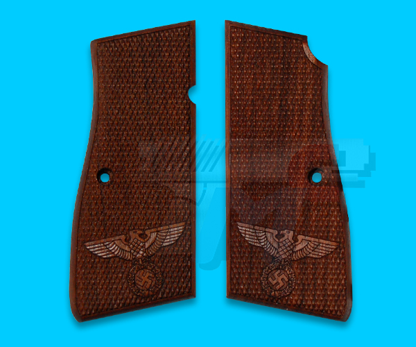 CAW Wood Grip for Tanaka Browning Hi-Power Series(Alder Low) - Click Image to Close