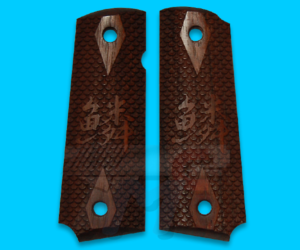 CAW Wood Grip for M1911 Series(Diamond Scales) - Click Image to Close