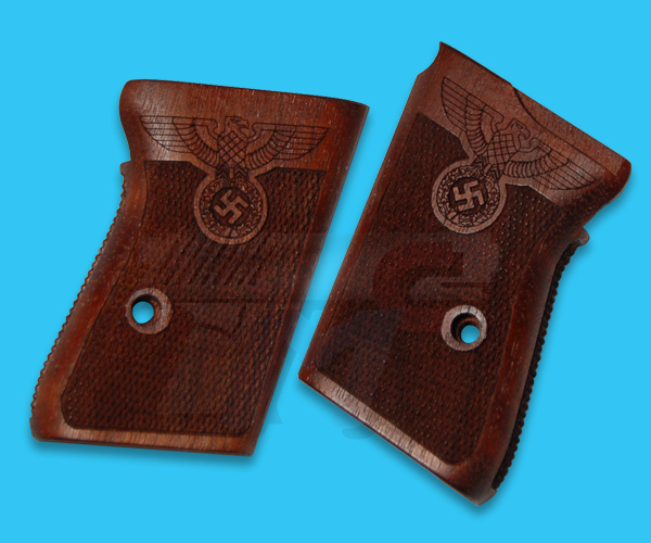 CAW Adler Wood Grip for Marushin Wather PPK(Eagle) - Click Image to Close