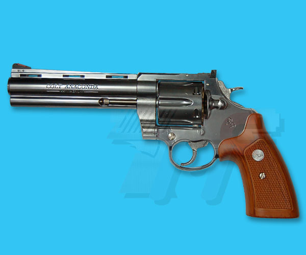 Marushin Colt Anaconda 6inch 8mm X Cartridge Revolver(Silver) - Click Image to Close