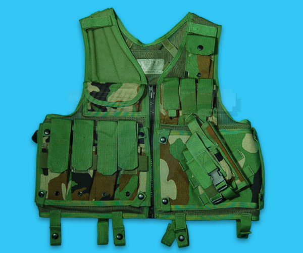 Just Modular Tactical Vest with MP5 Pouch(Woodland) - Click Image to Close
