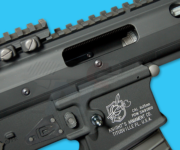 Custom KAC PDW Gas Blow Back with Marking(Open Bolt Long Version)(Black) - Click Image to Close