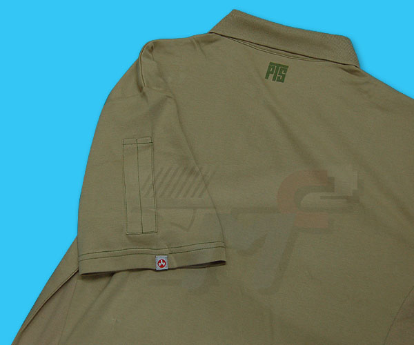 Magpul PTS M Size Sport Polo Shirt(Sand) - Click Image to Close