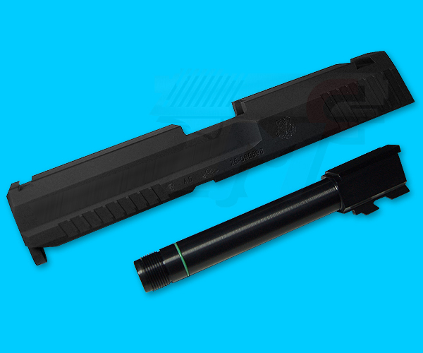 Shooters Design KSC USP .45 XM System 7 Metal Slide & & 16mm + Threaded Barrel Set(Black) - Click Image to Close