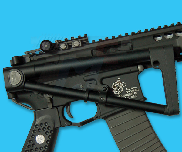 Custom KAC PDW Gas Blow Back with Marking(Open Bolt Short Version)(Black) - Click Image to Close