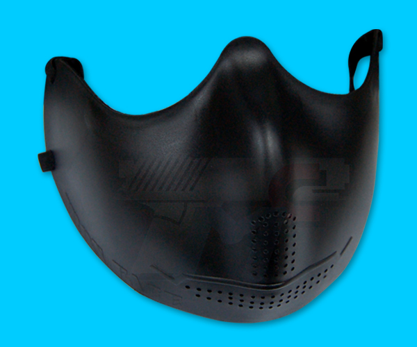 Iron Face Plastic Half Mask(Black) - Click Image to Close