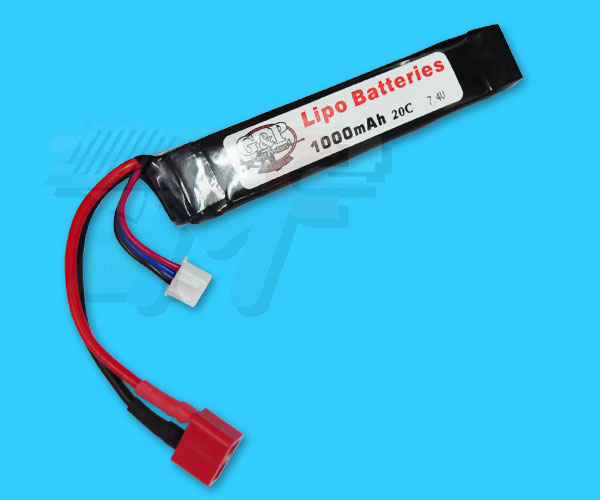 G&P 7.4v 1000mAh 20C Li-Poly Rechargeable Battery - Click Image to Close