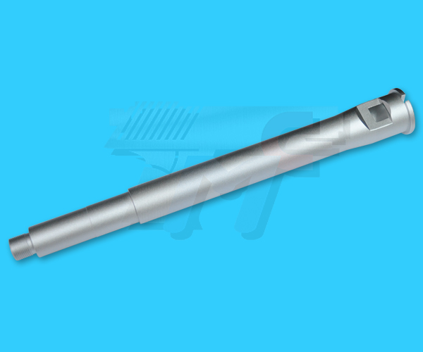 G&P 10inch Aluminum Outer Barrel for WA M4 GBB(Silver) - Click Image to Close