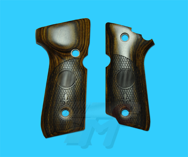 Altamont Wood Grip for M93R (Brown) - Click Image to Close