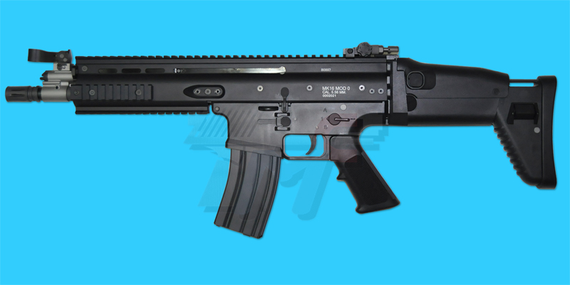WE SCAR Gas BlowBack Rifle(Black)(Open Bolt Version) - Click Image to Close