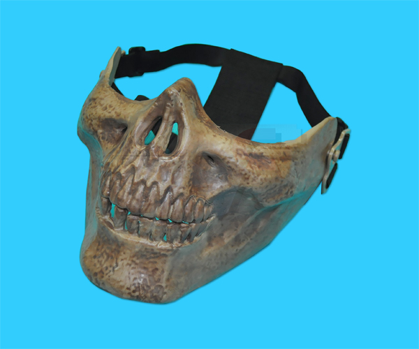 DD Skull Plastic Half Mask (TAN) - Click Image to Close