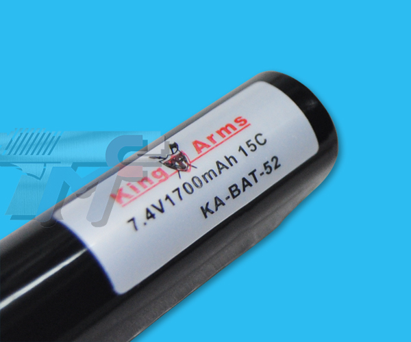 King Arms 7.4V 1700mAh 15C Lithium Battery(AK Type) - Click Image to Close