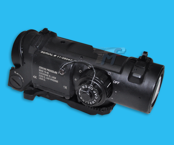 AABB 1-4X Magnifier Scope w/ Illuminated Dot(BK) - Click Image to Close