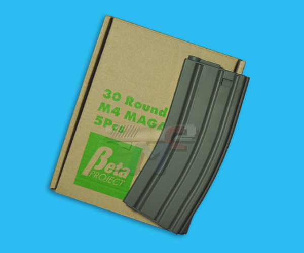 Beta Project 30 rds M4 Magazine 5 pcs Box Set(Black) - Click Image to Close
