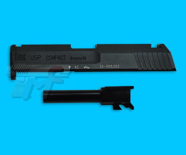 DETONATOR Aluminum Slide Set for KSC USP Compact(Black) - Click Image to Close