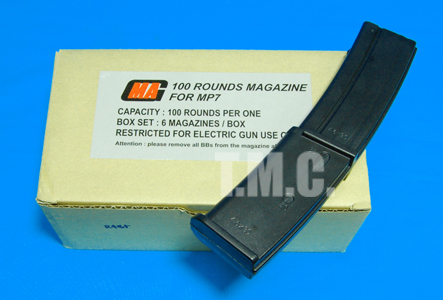 MAG Box Set 100rd Magazine for Marui MP7A1 AEP(6pcs) - Click Image to Close