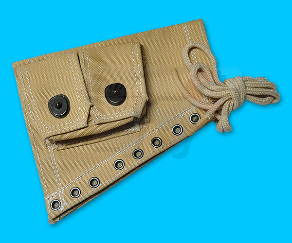 Right Stock Cover And Double Magazine Pouch for M1 Garand(Tan) - Click Image to Close