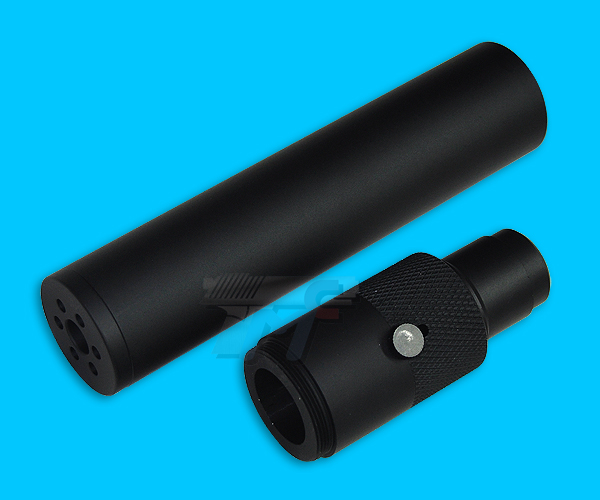 Action 35mm x 200mm MPX QD Silencer with QD Flashider for KSC MP9/TP9(14mm-) - Click Image to Close