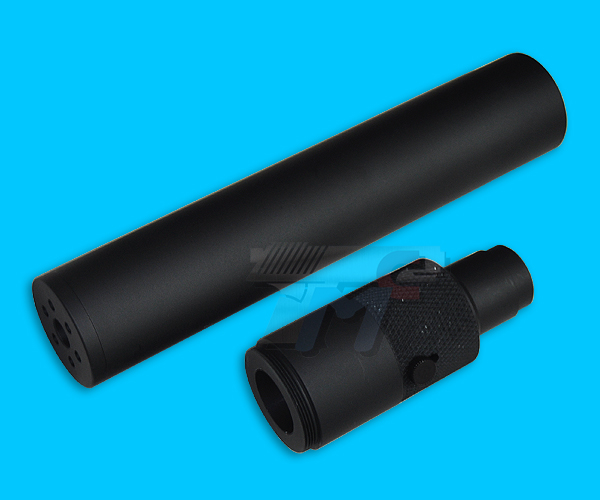 Action 38mm x 250mm MPX QD Silencer with QD Flashider for KSC MP9/TP9(14mm-) - Click Image to Close