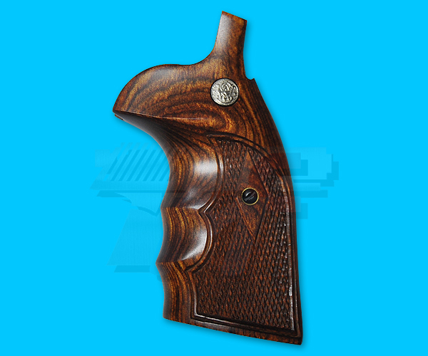 Altamont S&W K Frame Combat Diamond O/S Wood Grip for M500/R8 Series(Brown) - Click Image to Close
