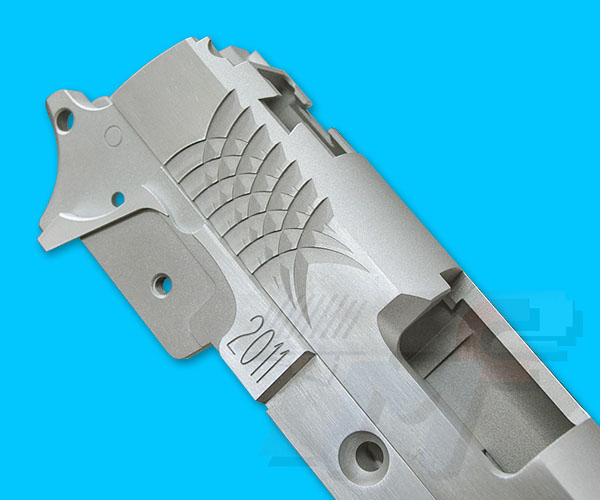 Creation Aluminum Slide & Frame Set for Marui Hi-Capa 5.1(STI-Apeiro,Silver) - Click Image to Close