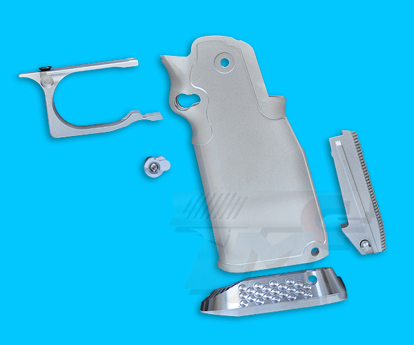 Prime Infinity Type-B SV Aluminium Grip for Hi-Capa(Silver) - Click Image to Close