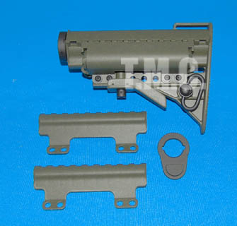 King Arms Carbine MOD Stock with Pin(Marking)(OD) - Click Image to Close