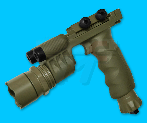 DD Tactical Grip Light System with Green Laser(DE) - Click Image to Close