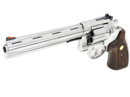 Marushin Colt Anaconda 8inch 6mm X Cartridge Revolver(Silver / Wood Grip))