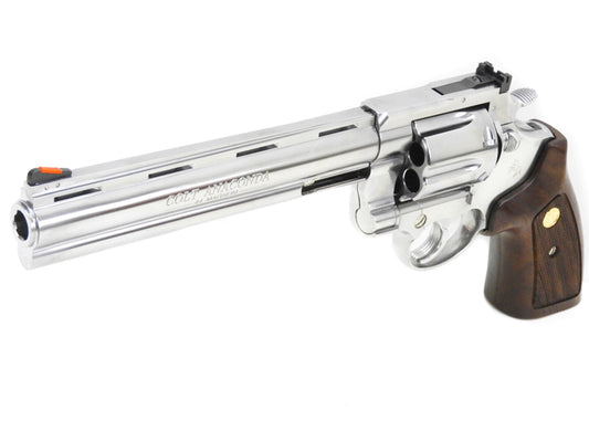 Marushin Colt Anaconda 8inch 6mm X Cartridge Revolver(Silver / Wood Grip))