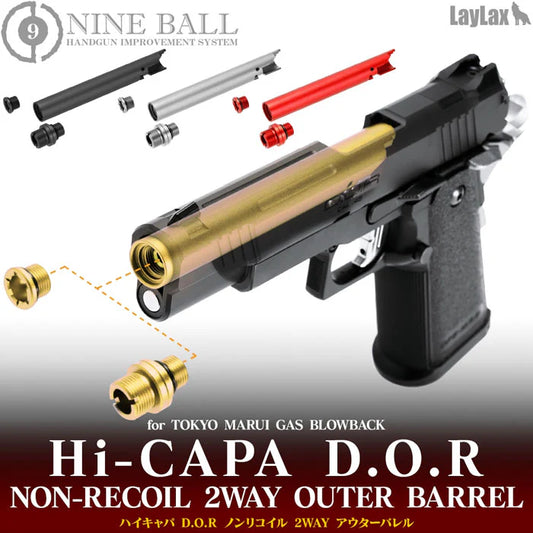 Nine Ball Hi Capa 5.1 D.O.R "2 Way Fixed" Non-Recoiling Outer Barrel