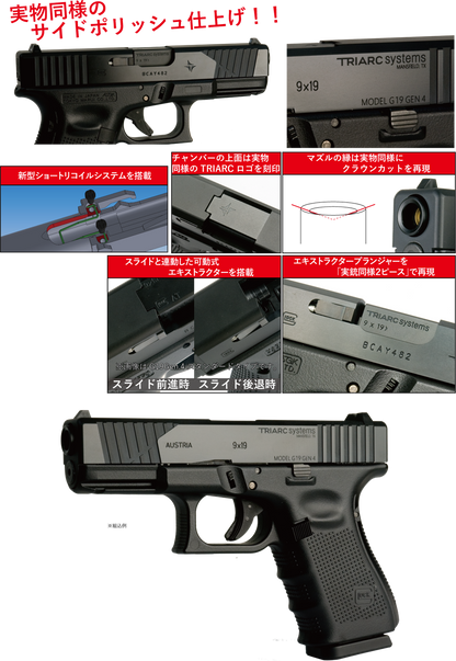 Detonator TRIARC Custom Aluminum Slide Set for Marui Glock19 Gen.4 V1 (Pre-Order)