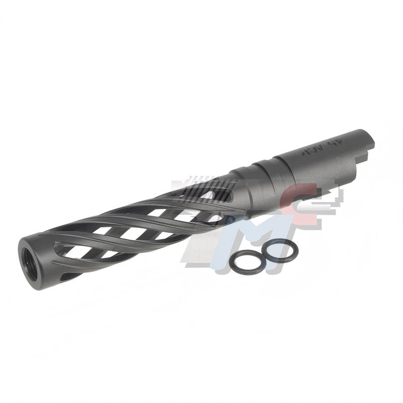 5KU 5inch Aluminum Hollow Outer Barrel for Marui Hi-Capa (11mm CW ) (Green)