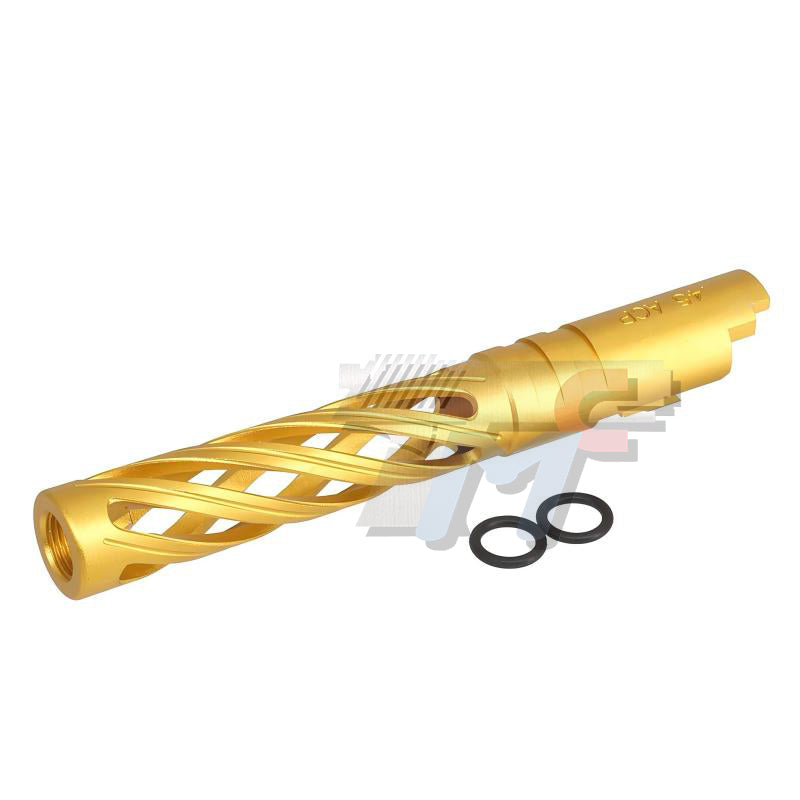 5KU 5inch Aluminum Hollow Outer Barrel for Marui Hi-Capa (11mm CW ) (Green)