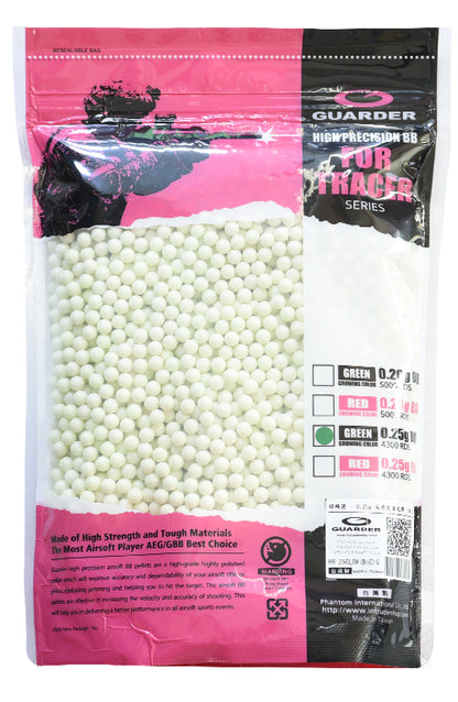 Guarder High Precision 0.25g Red Glowing BB (4300rds / Bag)