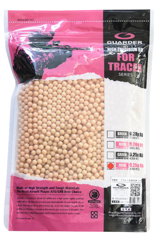 Guarder High Precision 0.25g Red Glowing BB (4000rds / Bag)